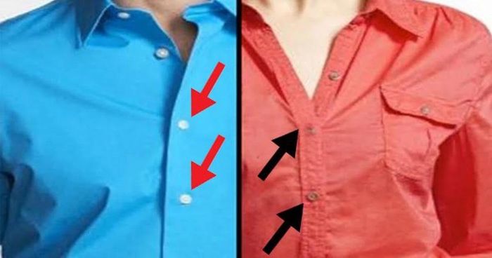 Cúc áo của nam và nữ ngược chiều với nhau. (Ảnh: Pinterest)