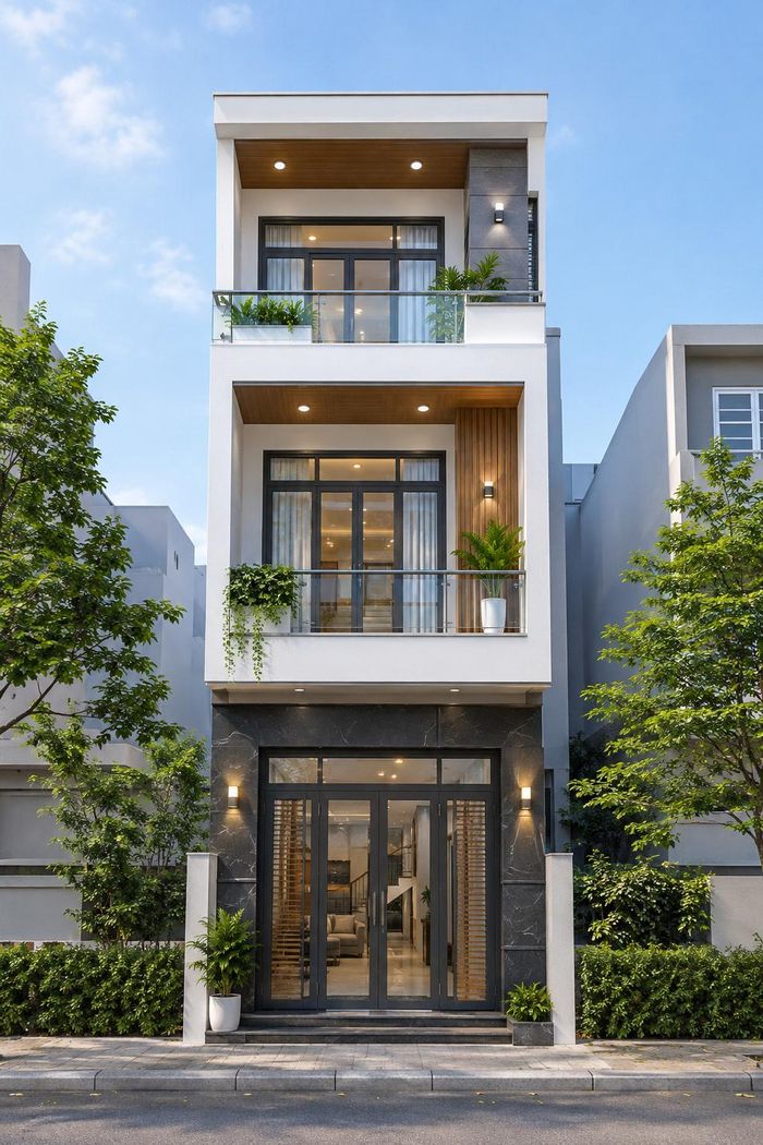 Nhà ống 3 tầng. (Ảnh minh họa: AI)
