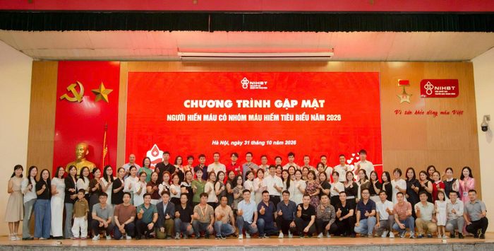 Chương trình gặp mặt người hiến máu nhóm máu hiếm tiêu biểu năm 2026 với sự tham gia của 150 thành viên. Ảnh: PV