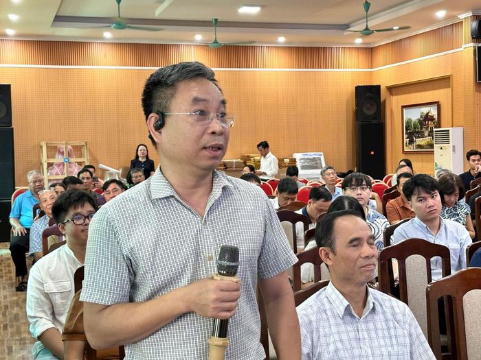 Đại diện doanh nghiệp nêu ý kiến. Ảnh: Mai Duyên