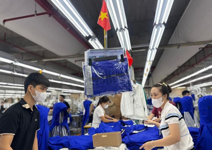 Bên trong nhà máy may Spectre tại Khu công nghiệp Sông Trà 2, tỉnh Hưng Yên. Ảnh: Kiều Thoan Thu