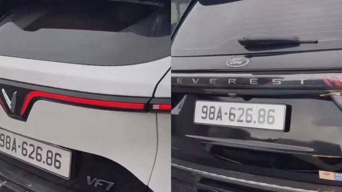 Xử phạt 40 triệu đồng t&agrave;i xế &ocirc; t&ocirc; đeo biển giả 'chạm mặt' biển thật tr&ecirc;n đường