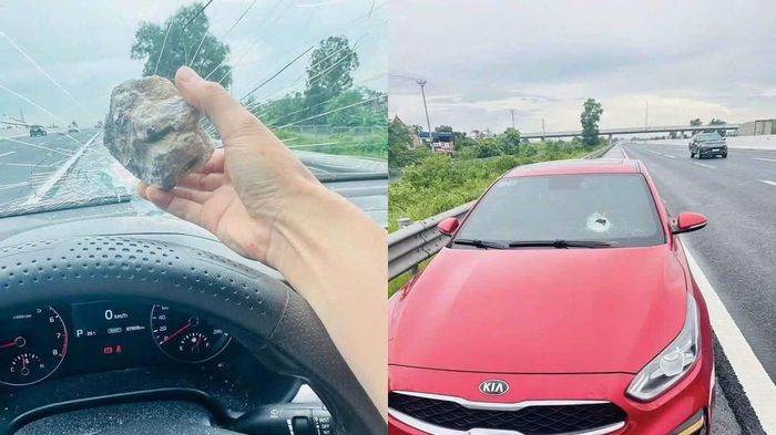 X&aacute;c minh vụ &ocirc; t&ocirc; chạy tr&ecirc;n cao tốc H&agrave; Nội &ndash; Hải Ph&ograve;ng nghi bị n&eacute;m đ&aacute; vỡ k&iacute;nh