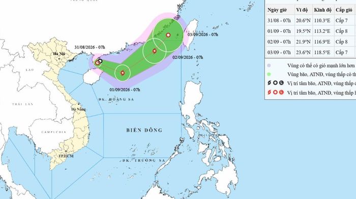 Đường đi dị thường của áp thấp nhiệt đới trên Biển Đông