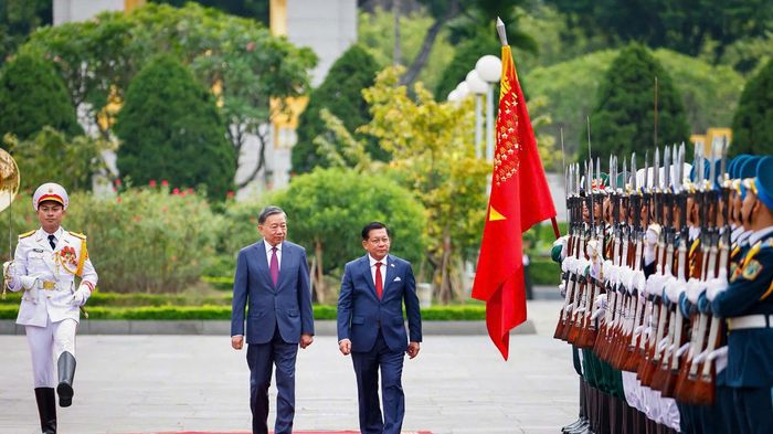 Tổng Bí thư, Chủ tịch nước Tô Lâm chủ trì Lễ đón Tổng thống Myanmar thăm chính thức Việt Nam