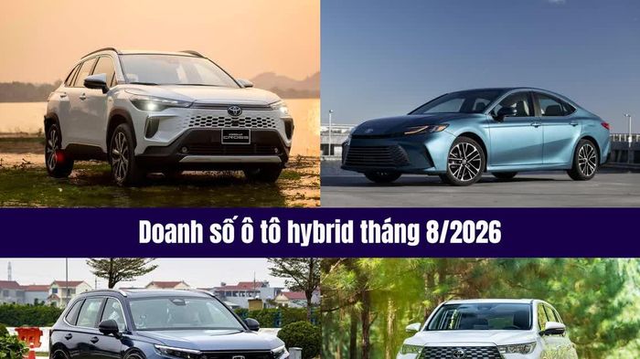 Doanh số các mẫu xe hybrid tháng 8/2026: Toyota Camry bất ngờ bứt tốc