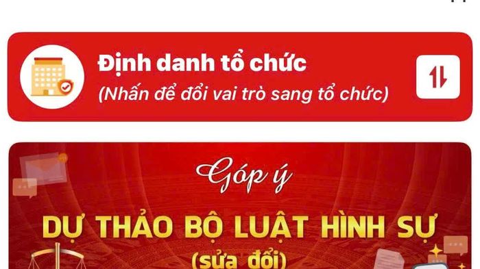 Hướng dẫn người dân góp ý dự thảo Bộ luật Hình sự (sửa đổi) trên VNeID