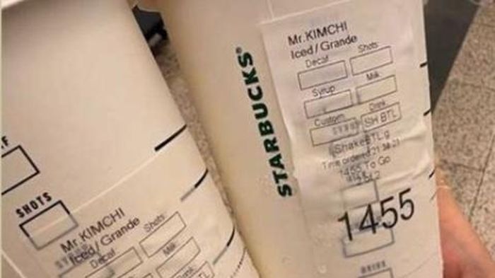 Starbucks khiến khách Hàn Quốc nổi giận vì ghi tên thành 'Kimchi'