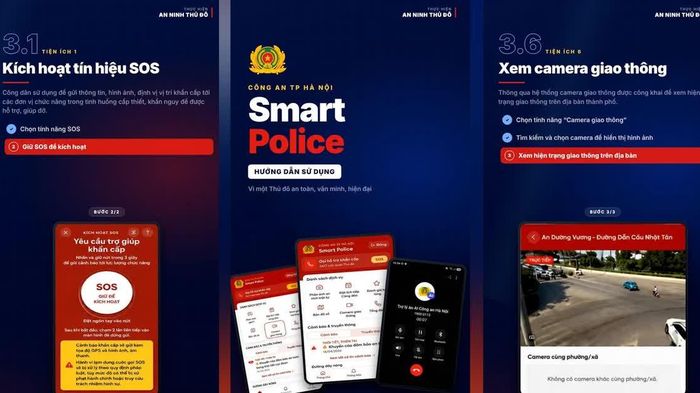Những tính năng hữu ích trên Hanoi Smart Police người dân cần biết